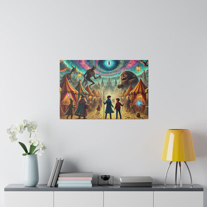 Prints on Canvas A Fantasy Scene at a Wizards Convention
