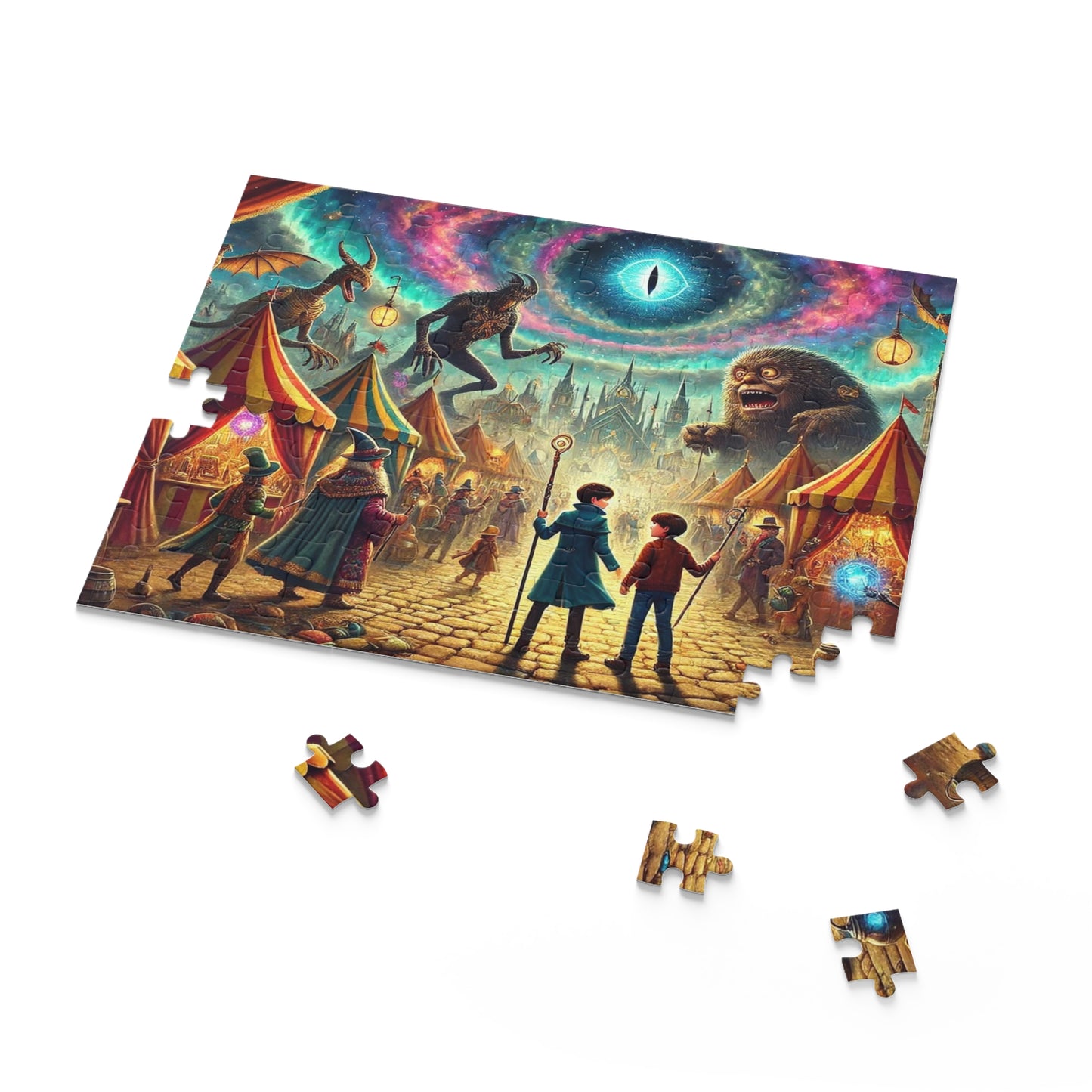A Fantasy Scene at a Wizards Convention MarPuzzle (120, 252, 500-Piece)