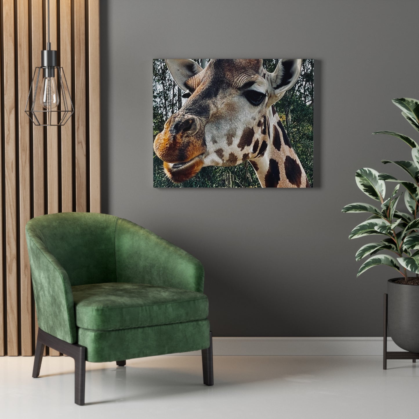 Giraffe Print on Canvas on Stretched Canvas