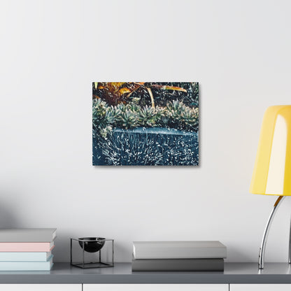 Table Rain Print on Canvas on Stretched Canvas