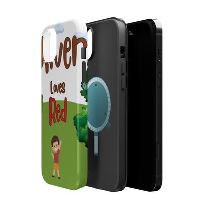of Phone Case Oliver Loves Red Magnetic Tough Cases