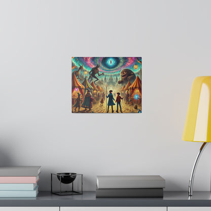 Prints on Canvas A Fantasy Scene at a Wizards Convention